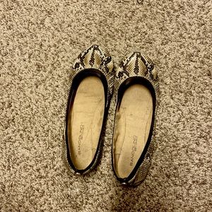Snakeskin flats